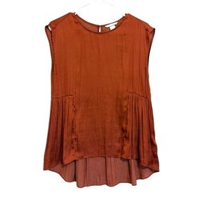 2/$15 H&M - Rust Sleeveless Blouse Top